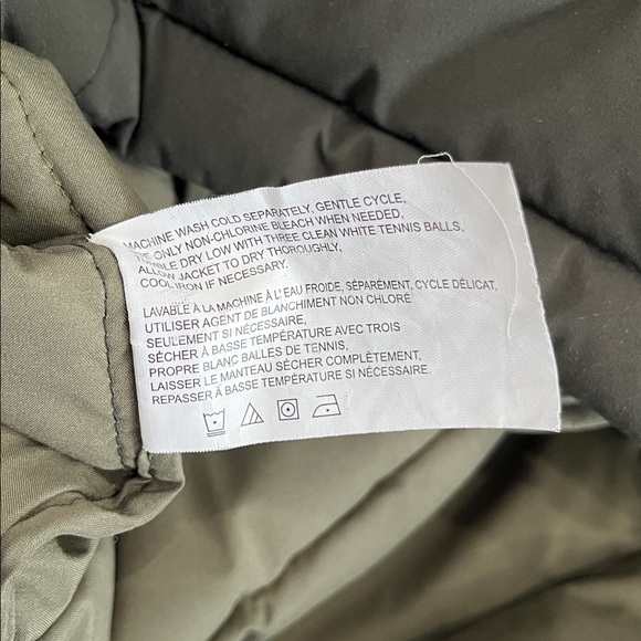 HFX 3/4 Stretch Hooded Puffer Jacket Coat Parka Water Resistant Womens XL Olive - Picture 11 of 14